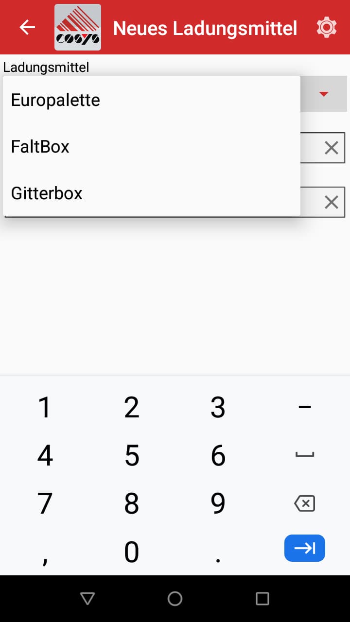 Consegna del software TMS Scansione dei mezzi di caricamento