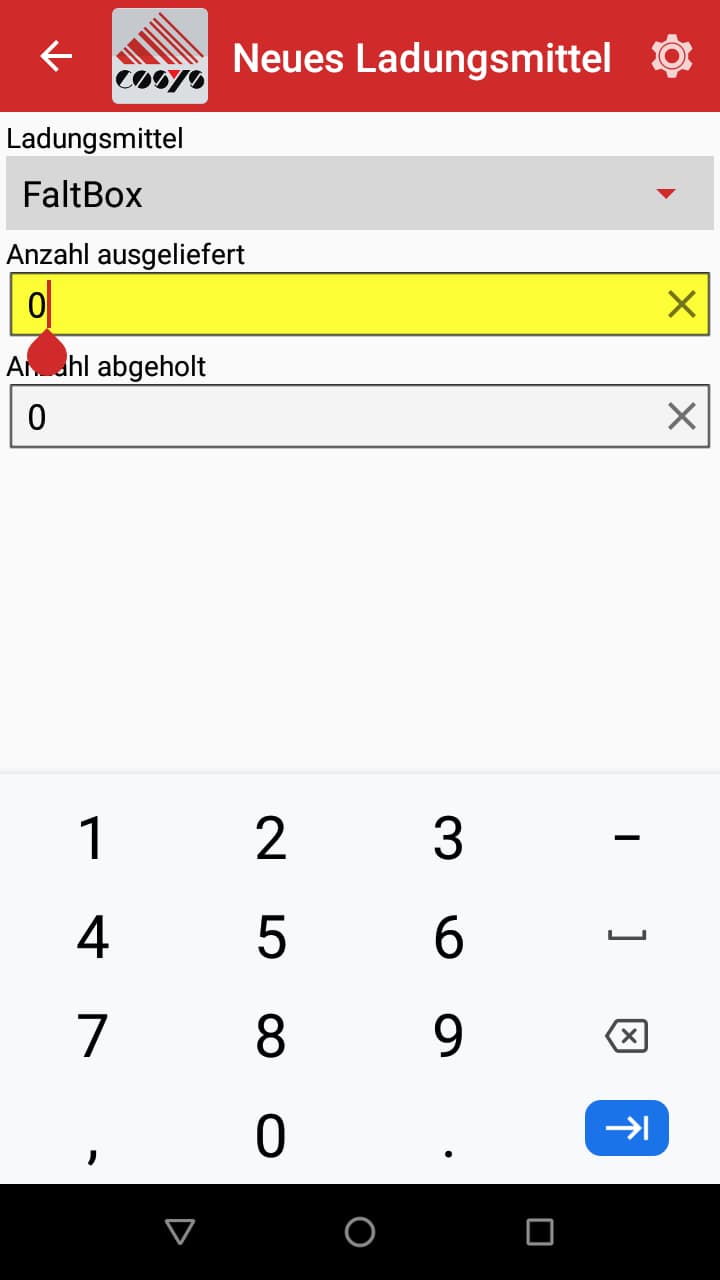 Consegna del software TMS Scansione dei mezzi di caricamento
