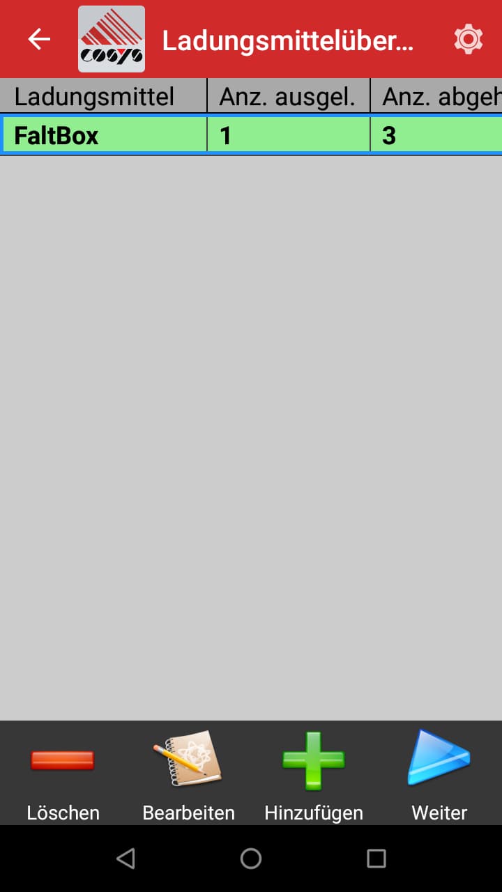 Consegna del software TMS Scansione dei mezzi di caricamento