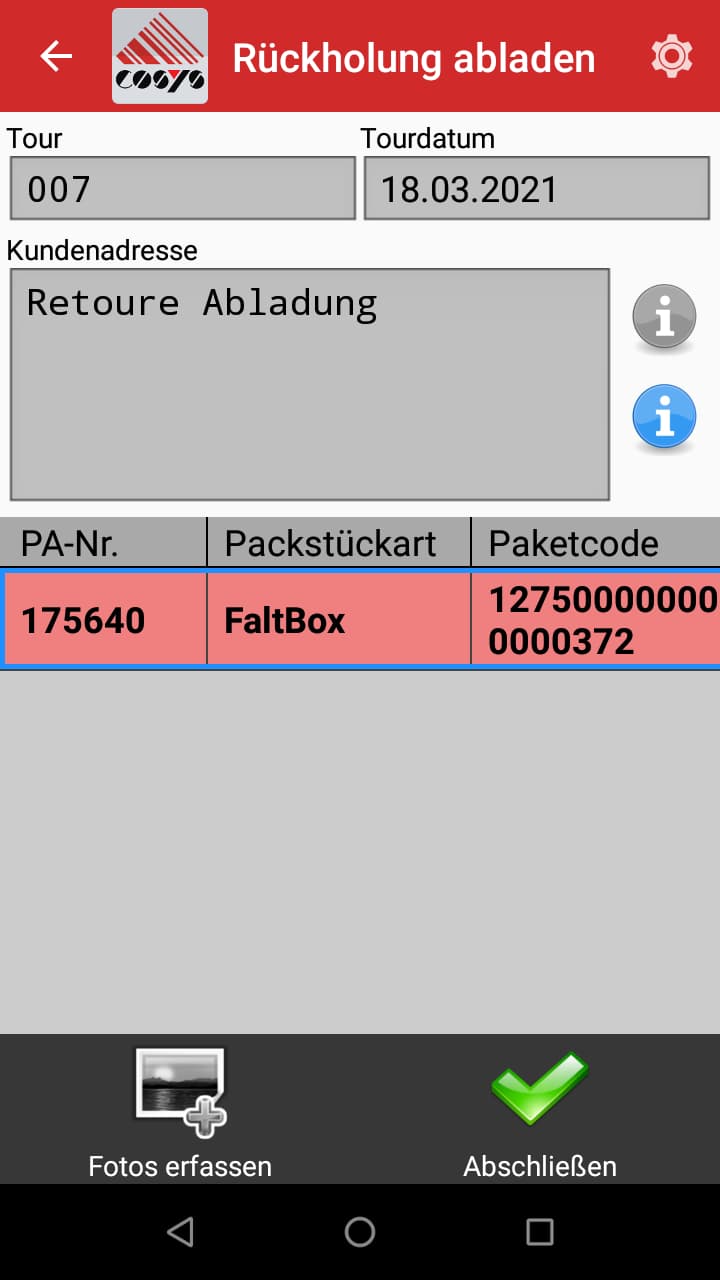 Panoramica del tour del software TMS