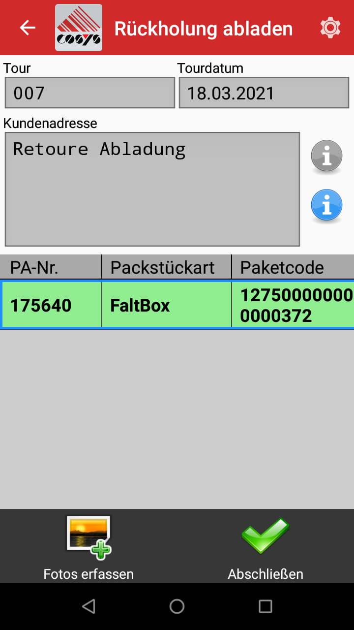 Panoramica del tour del software TMS