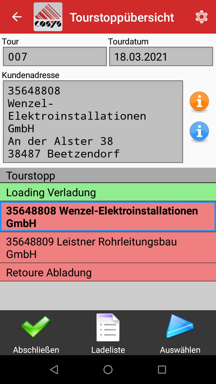 Panoramica del tour del software TMS