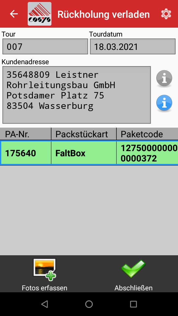 Panoramica del tour del software TMS