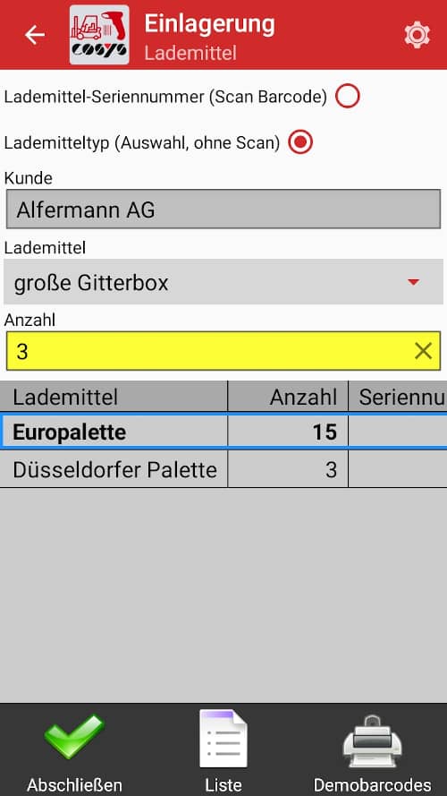 Trasporto - gestione delle attrezzature di carico
