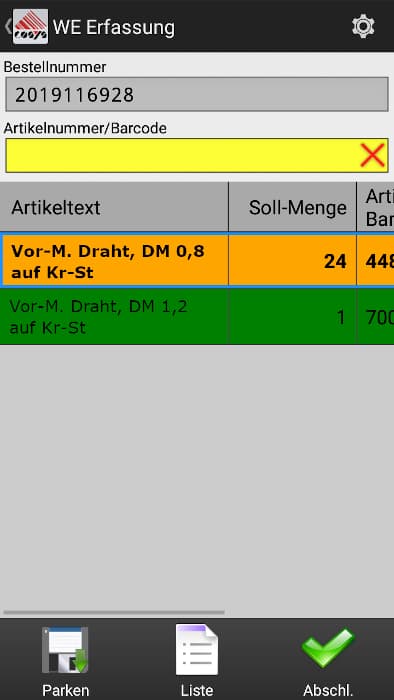 Magazzino - Ricevimento merci