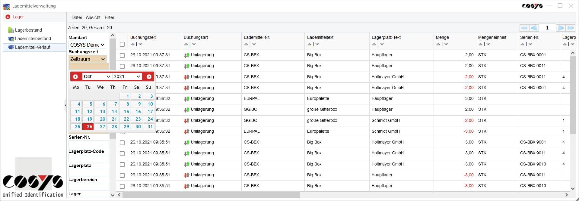 Lademittelverwaltung Monitoring Lademittelverwaltung Monitoring