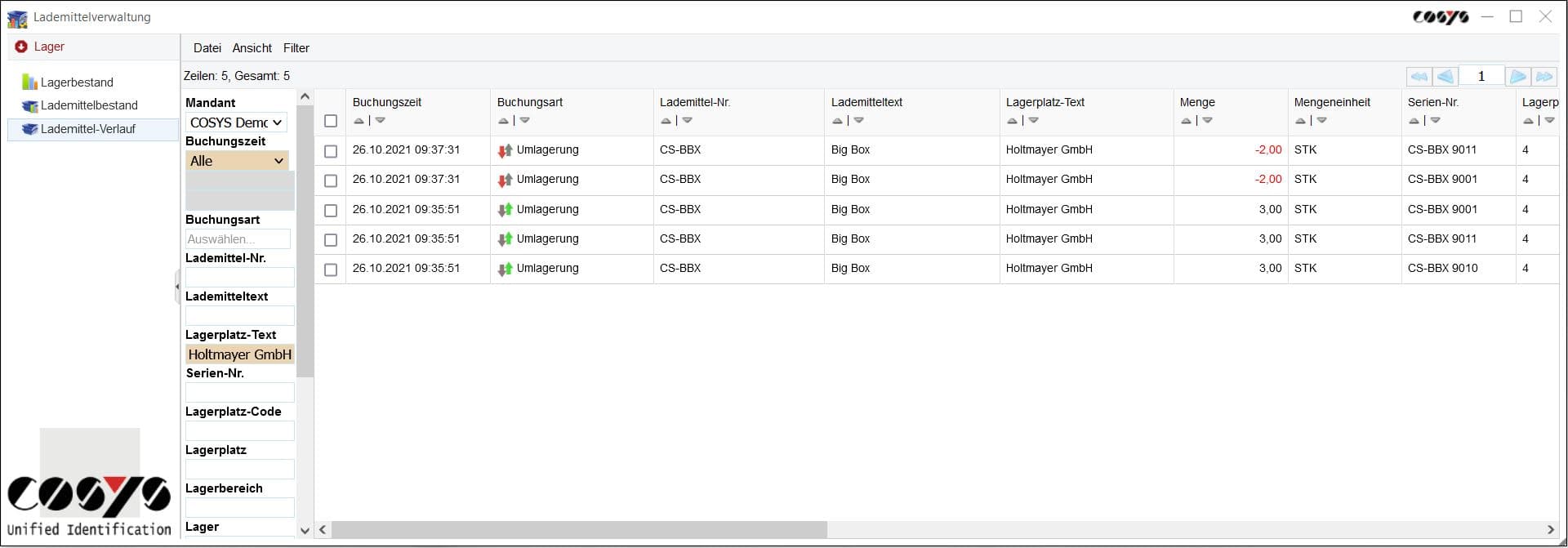 Lademittelverwaltung Monitoring Lademittelverwaltung Monitoring
