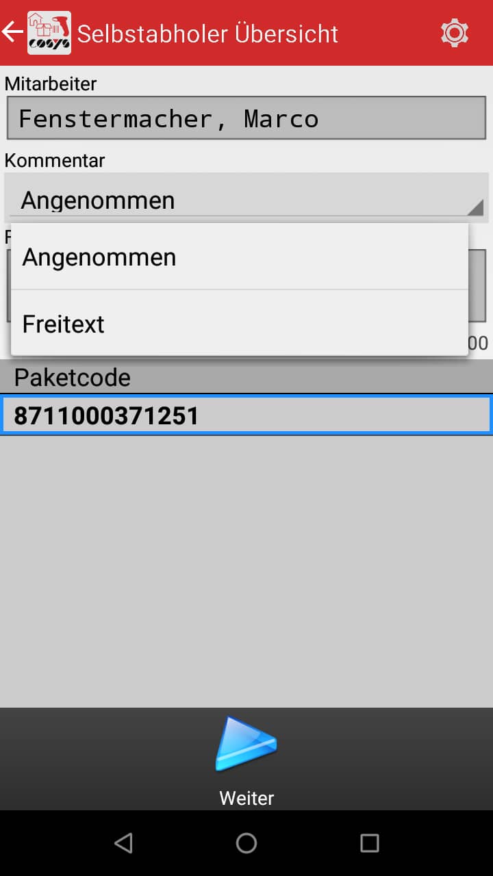 Trasporto nei moduli software di gestione dei pacchetti