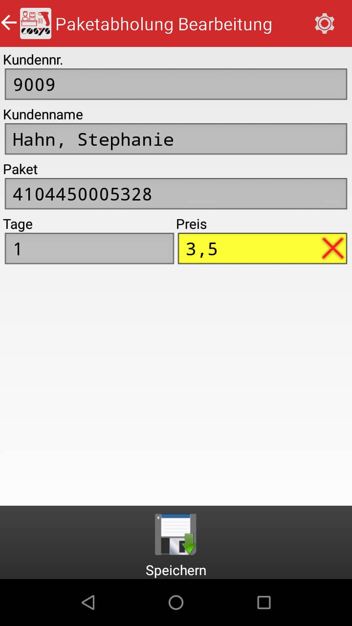 Raccolta pacchi Paketshop Software