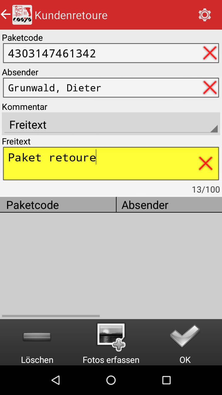 Trasporto nei moduli software di gestione dei pacchetti