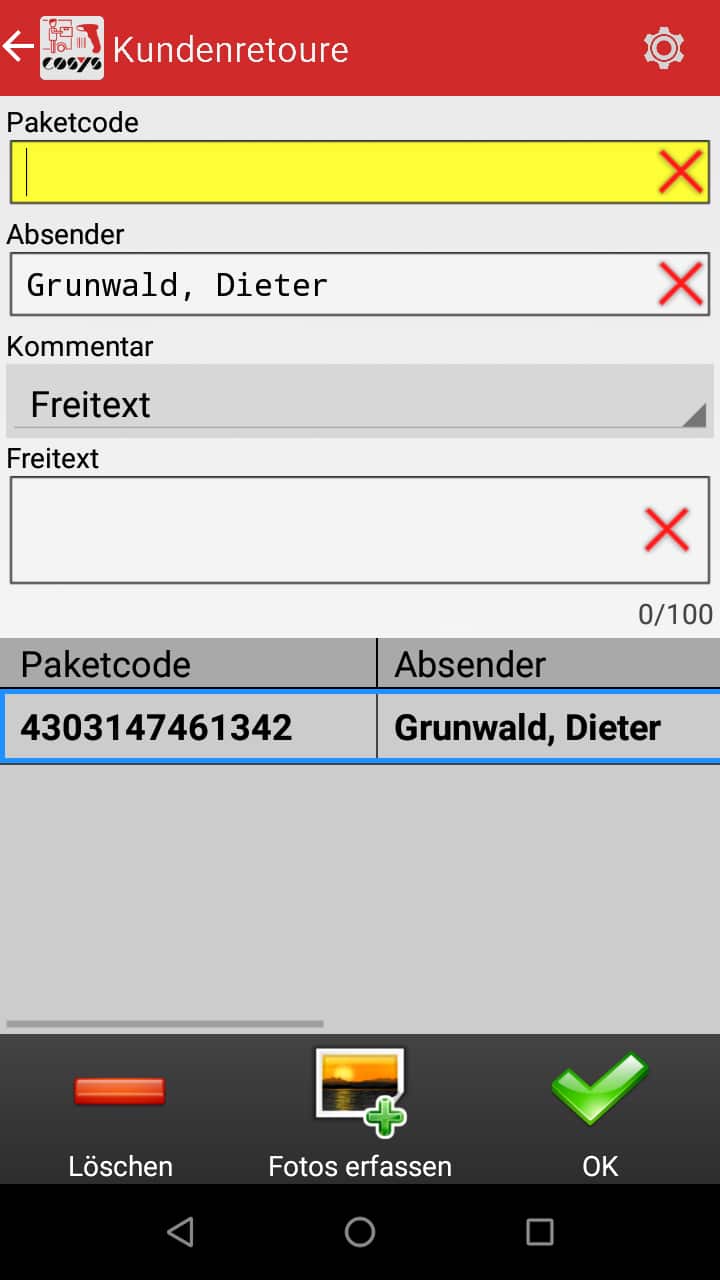 Trasporto nei moduli software di gestione dei pacchetti