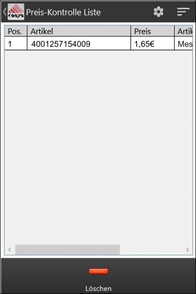 Software di controllo prezzi Lista di controllo prezzi