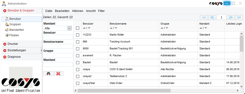 COSYS WebDesk Amministrazione COSYS WebDesk Amministrazione