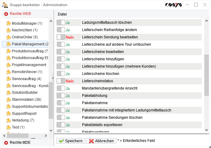 Amministrazione Gestione del gruppo