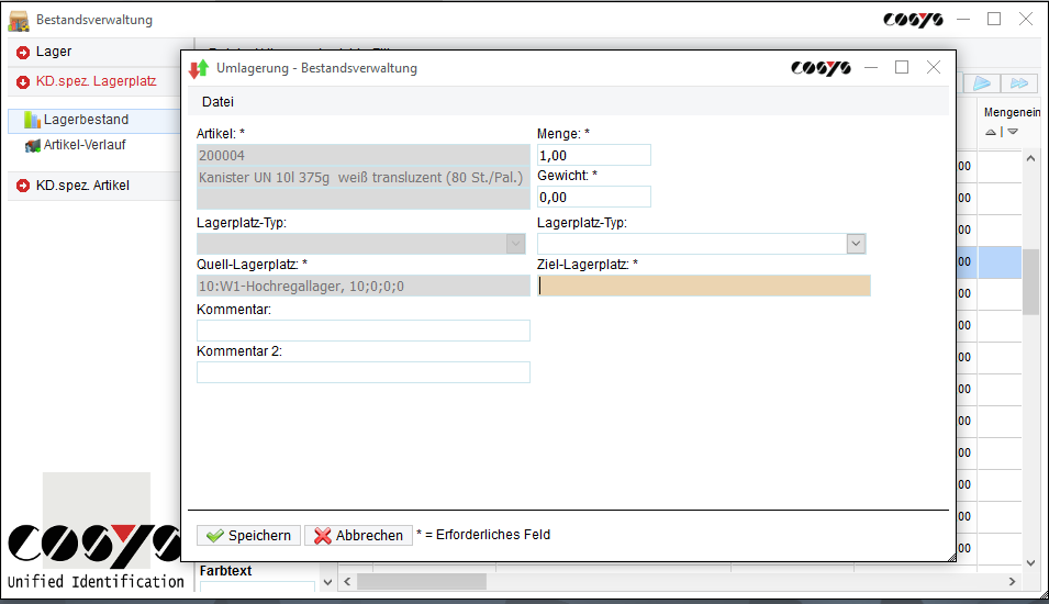 Gestione delle scorte Trasferimento delle scorte