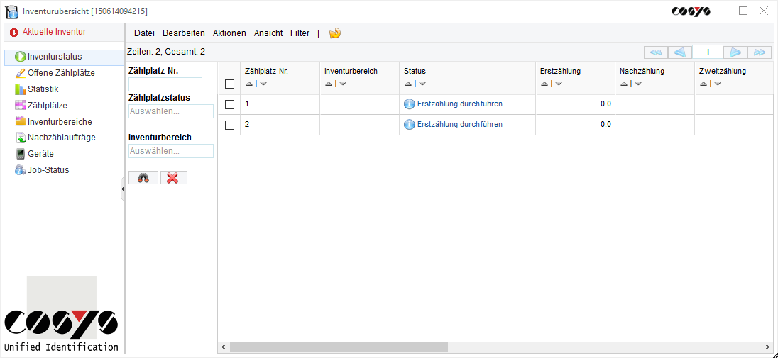 Panoramica dell´inventario