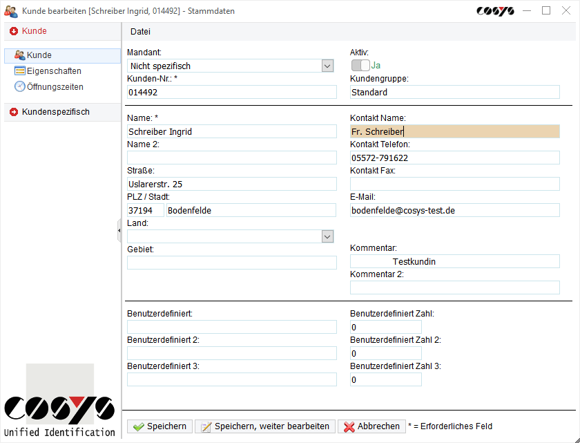 Dati anagrafici dei clienti