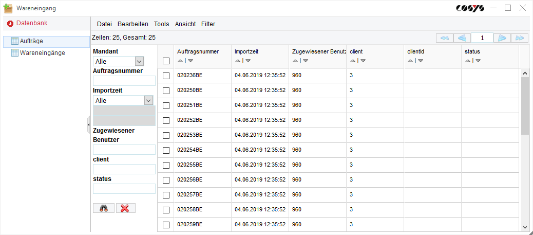 Ordini di ricevimento merci