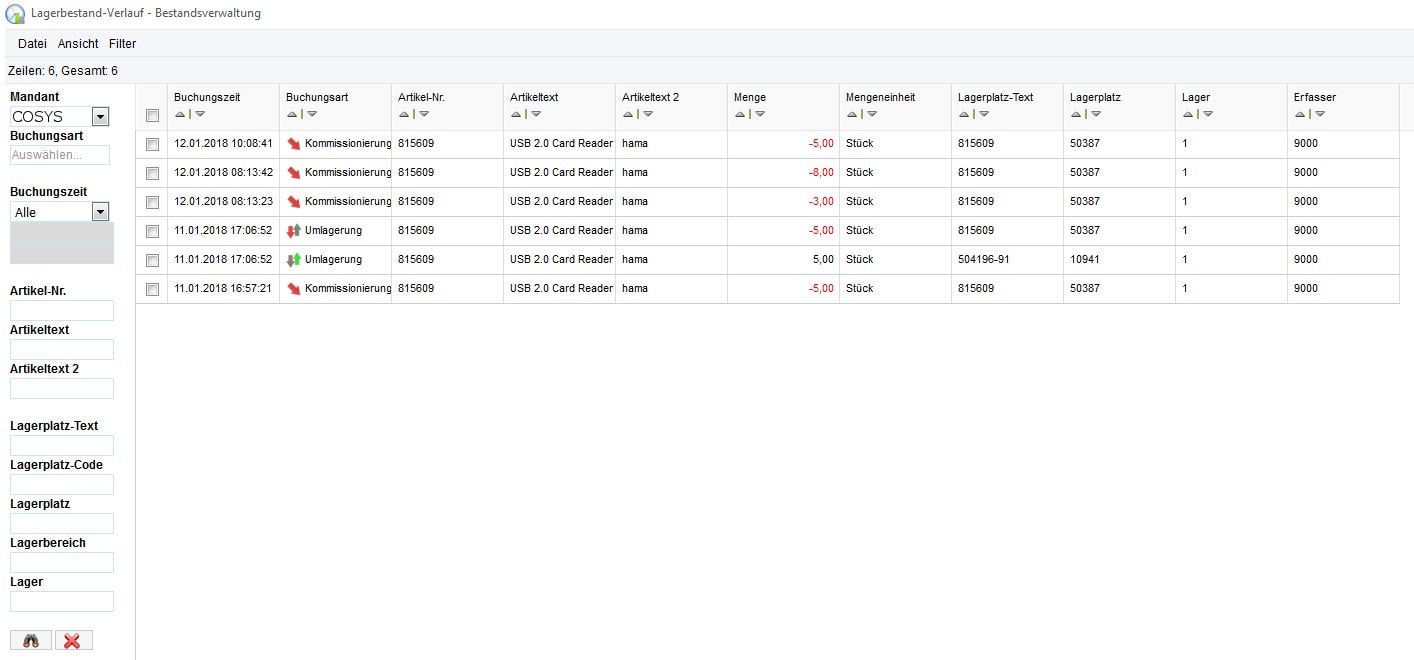 Lagerverwaltungssoftware (LVS)